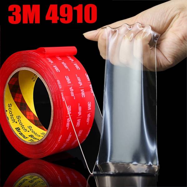 3M VHB 4910 Double Sided Tape High Temperature Transparent Clear Acrylic Foam Adhesive 1.0MM Thick For Car office Home